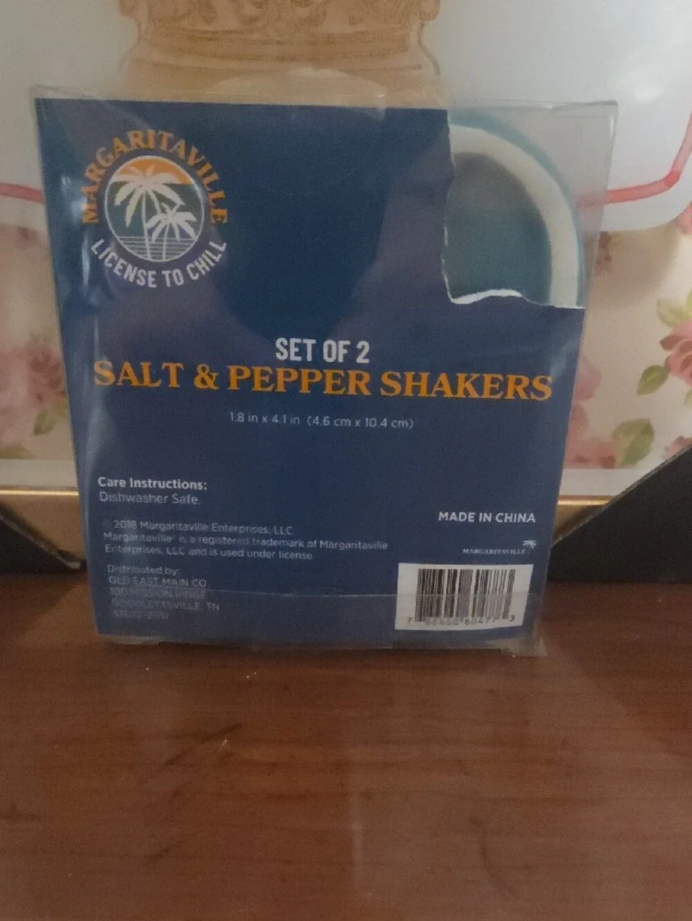 Margaritaville Blue and Lime Flip-Flop Salt & Pepper Shakers